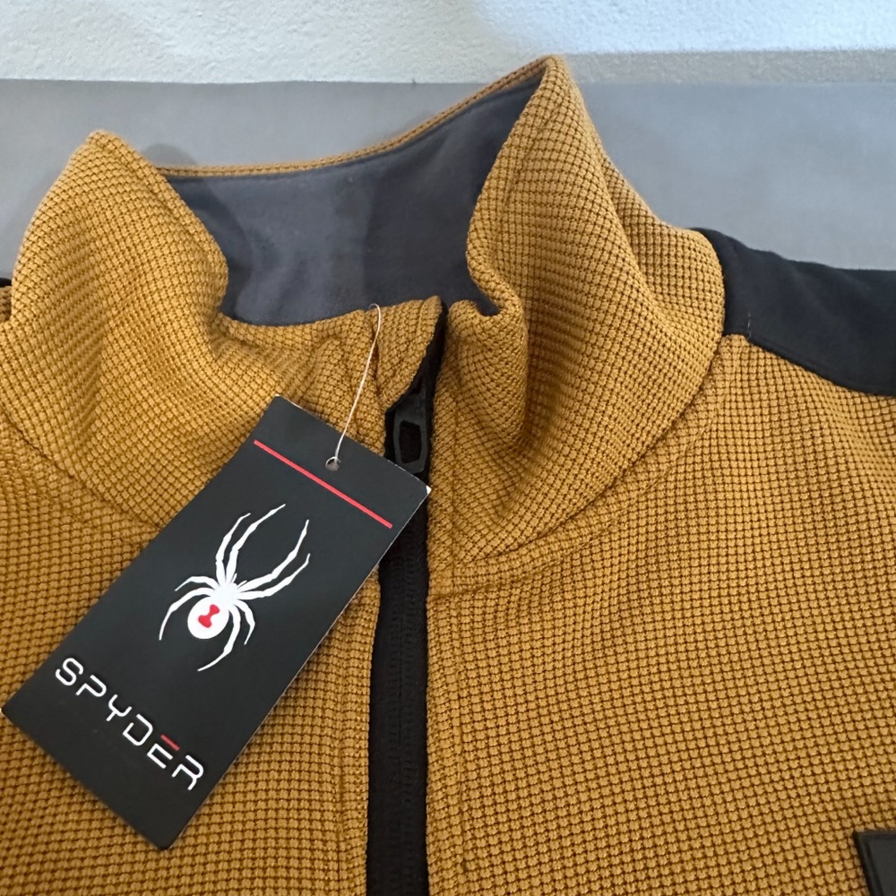 Spyder zip up jacket NWT brown fleece liner